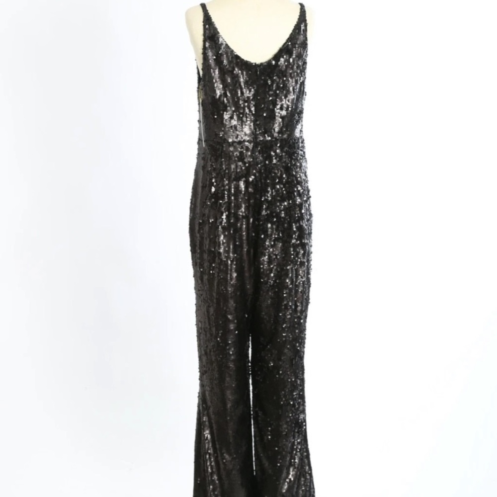 NWT Dress the Population Charlie Sequin Wide Leg Jumpsuit 1X $318 - Picture 2 of 9